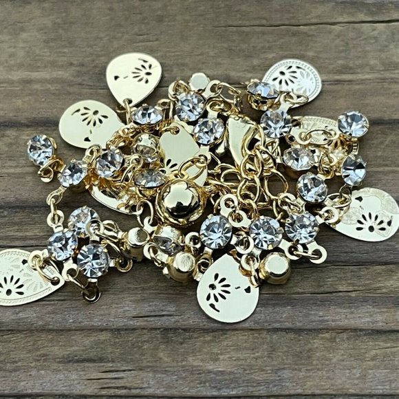 Women Anklet Gold Tone Fashion Jewelry Crystals Accent Fashion Bracelet - Picture 4 of 11